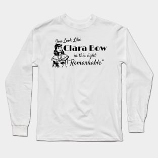 Clara Retro Black Long Sleeve T-Shirt